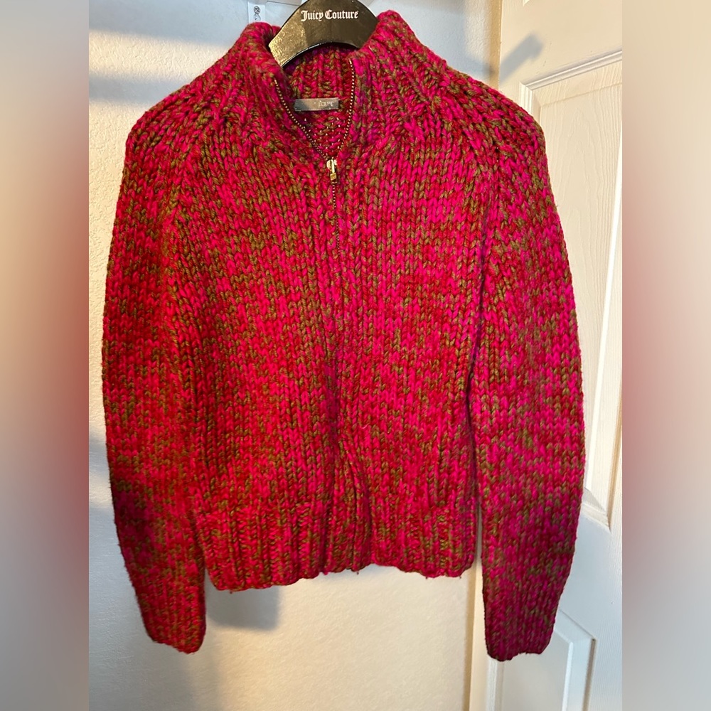 J.Crew Crochet Zip Up Sweater